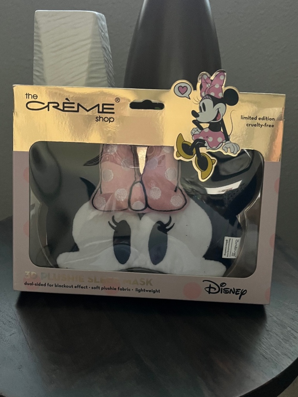 The Crème Shop × Disney Minnie Mouse 3D Plushie Sleep Mask NEW